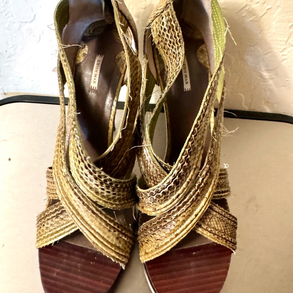 Green Women's Heeled Sandals